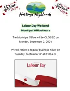 Office Closure - Labour Day Weekend - Office Closed Sept 2, Returning Sept 3rd at 8:00am